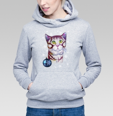 Котик в снежинках - Магазин футболок silk