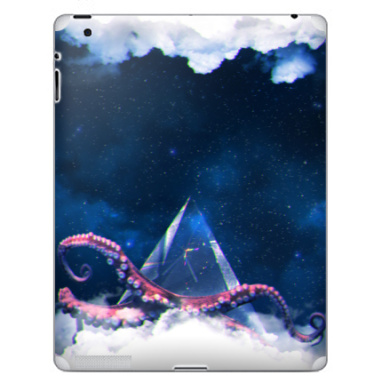 Космический осминог - Наклейки на iPad