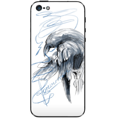 Две вороны с синей нитью навсегда - Виниловые наклейки на iPhone 5 - купить в Москве, страница 28