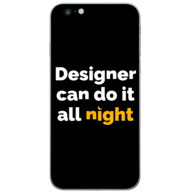 Футболка с принтом «Designer can do it all night» - Виниловые наклейки на iPhone 6 plus - купить в Москве, страница 23