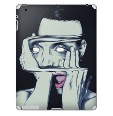 Искаженное лицо в потустороннем сиянии - Наклейки на iPad, страница 18