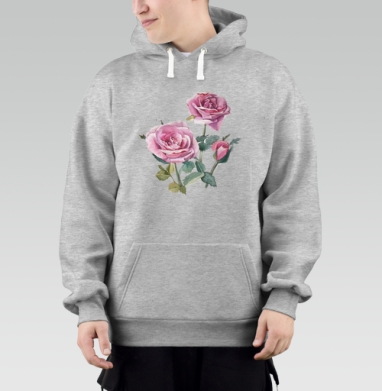Три розовые розы, Толстовка Mjhigh–Mel, утепленная
