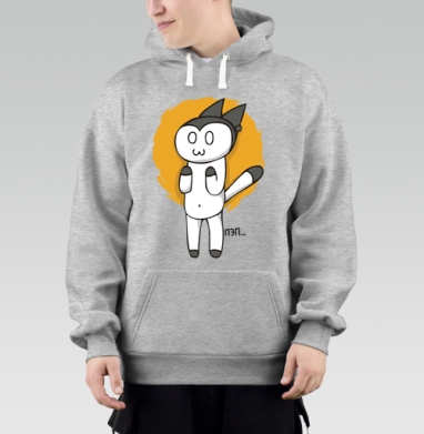 Симпатичный котик Пэп забавный милый kawaii спокойный мультяшный, Толстовка Mjhigh–Mel, утепленная