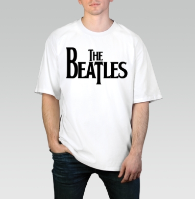 Футболки групп The Beatless, Футболка / Мужчинам / Оверсайз / Белая / C принтом
