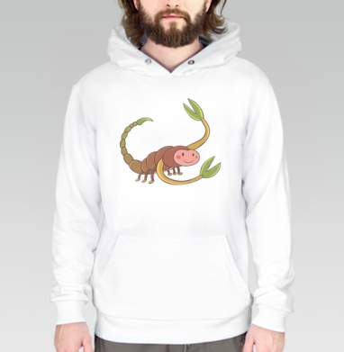 Scorpio / Скорпион, Толстовка белая Regular, утепленная