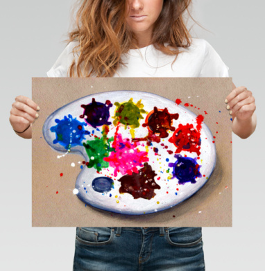 Художественная палитра красок Palette of Artist вдохновение живопись творчество - Магазин футболок M9000M - Дизайнерские принты