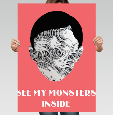 See my monsters inside / Увидь моих монстров внутри - Магазин футболок hairahana - Дизайнерские принты