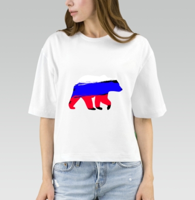 Rus Bear / Русский медведь, Футболка женская оверсайз Mido