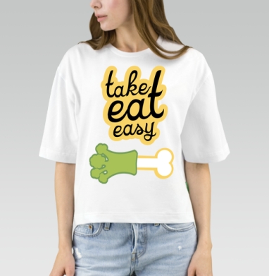 take eat easy 4 / Ешь легко 4, Футболка женская оверсайз Mido