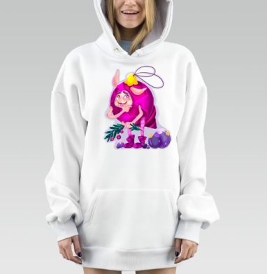 Новогодний дух игрушек задумчивый и веселый всегда рядом, Hoodie Mjhigh Dig, оверсайз, утепленная