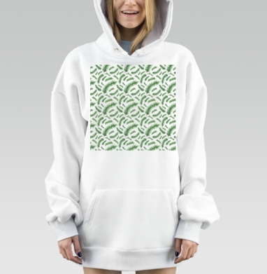 Свежие Зелёные Хвоинки Ветки На, Hoodie Mjhigh Dig, оверсайз, утепленная