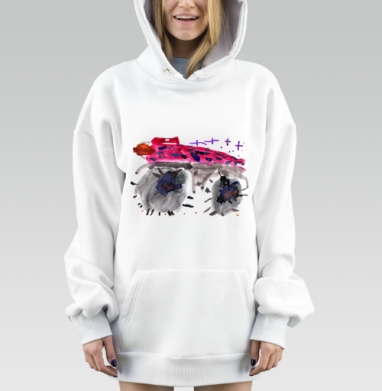 Машина монстртрак детский красный серый черный, Hoodie Mjhigh Dig, оверсайз, утепленная