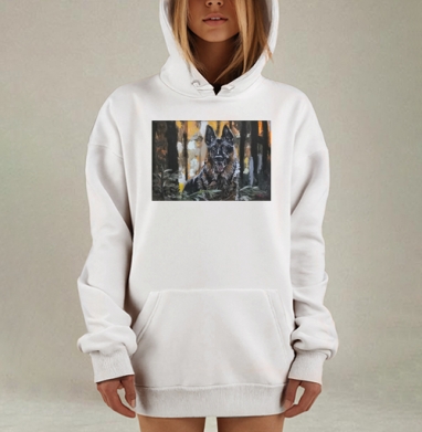 Верный надежный старый друг в лесу, Hoodie Mjhigh Dig, оверсайз, утепленная