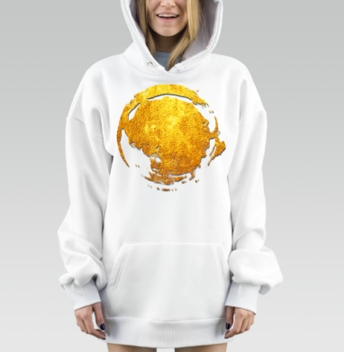 Золотой круг на темно синем фоне золотой круг на темно синем фоне, Hoodie Mjhigh Dig, оверсайз, утепленная