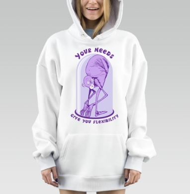 Гибкое фантастическое существо адаптивность пластичность, Hoodie Mjhigh Dig, оверсайз, утепленная