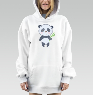 Флаффи Панда, Hoodie Mjhigh Dig, оверсайз, утепленная