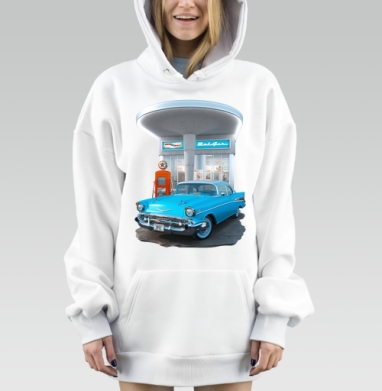 Chevrolet Bel Air / Шевроле Бел Эйр, Hoodie Mjhigh Dig, оверсайз, утепленная