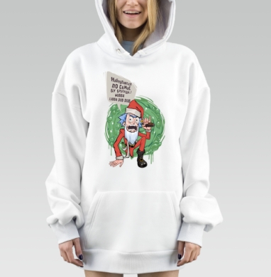Циничный санта, Hoodie Mjhigh Dig, оверсайз, утепленная