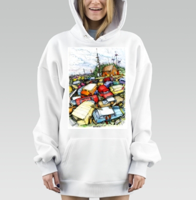 Металлолом, Hoodie Mjhigh Dig, оверсайз, утепленная