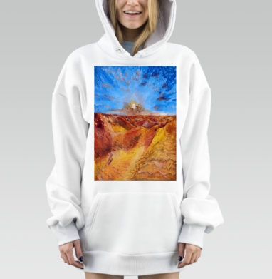 Золото пустыни, Hoodie Mjhigh Dig, оверсайз, утепленная