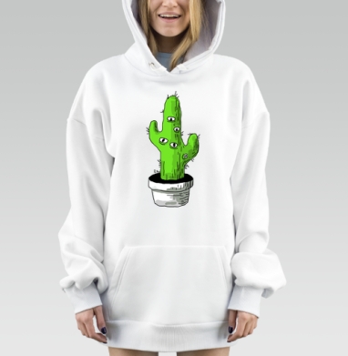 Надо кактус полить, Hoodie Mjhigh Dig, оверсайз, утепленная