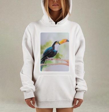 Синяя птица, Hoodie Mjhigh Dig, оверсайз, утепленная