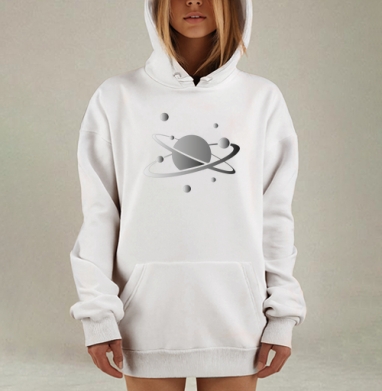 Звездный космос, Hoodie Mjhigh Dig, оверсайз, утепленная