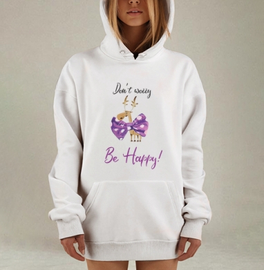 Счастье всегда и везде, Hoodie Mjhigh Dig, оверсайз, утепленная
