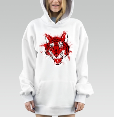 Оскал тигра, Hoodie Mjhigh Dig, оверсайз, утепленная