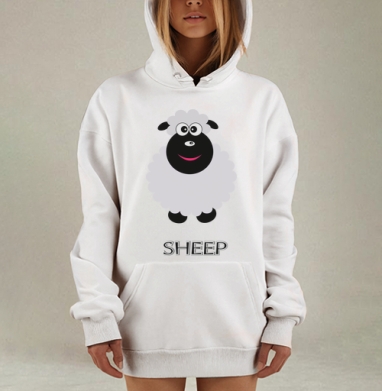 Овечечка, Hoodie Mjhigh Dig, оверсайз, утепленная