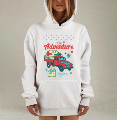 Путешествия начинаются, Hoodie Mjhigh Dig, оверсайз, утепленная