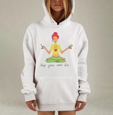 Внутренний огонь, Hoodie Mjhigh Dig, оверсайз, утепленная