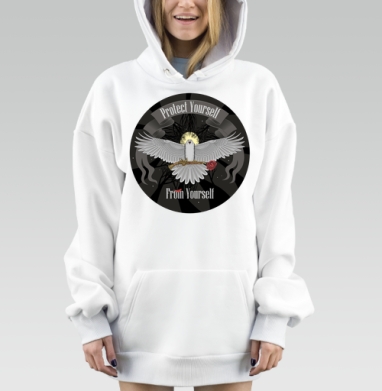 Защити себя, Hoodie Mjhigh Dig, оверсайз, утепленная
