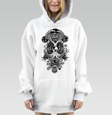 Иггдрасиль, Hoodie Mjhigh Dig, оверсайз, утепленная