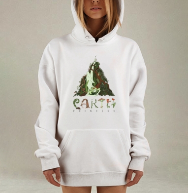 Earth witch / Земная ведьма, Hoodie Mjhigh Dig, оверсайз, утепленная