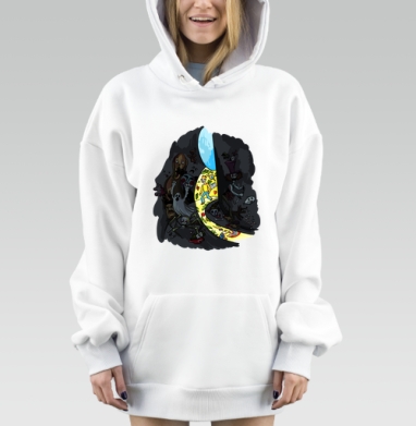 Прогоняя страхи, Hoodie Mjhigh Dig, оверсайз, утепленная