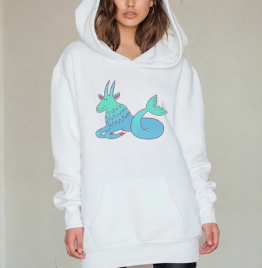 Capricorn / Козерог, Hoodie Mjhigh Dig, оверсайз, утепленная