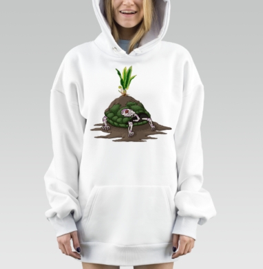 Черепаха, Hoodie Mjhigh Dig, оверсайз, утепленная