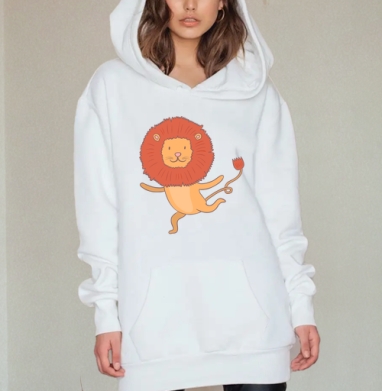 Leo / Лев, Hoodie Mjhigh Dig, оверсайз, утепленная