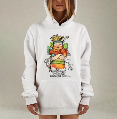 Настоящий индеец), Hoodie Mjhigh Dig, оверсайз, утепленная
