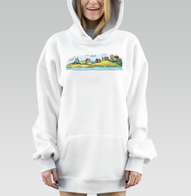 Сказочные земли., Hoodie Mjhigh Dig, оверсайз, утепленная