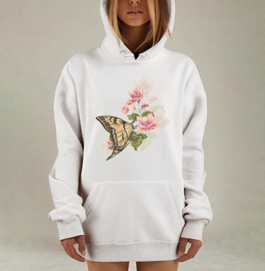 весеннее настроение, Hoodie Mjhigh Dig, оверсайз, утепленная