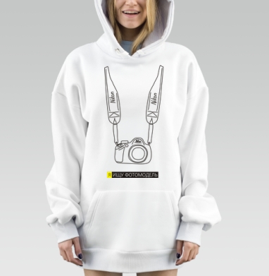 Ищу фотомодель – стильный минималистичный эскиз, Hoodie Mjhigh Dig, оверсайз, утепленная