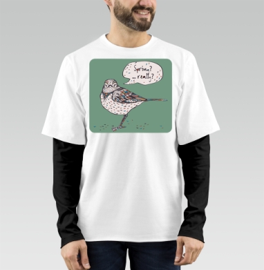 Spring bird / Весенняя птичка, Футболка мужская лонгслив OneOne
