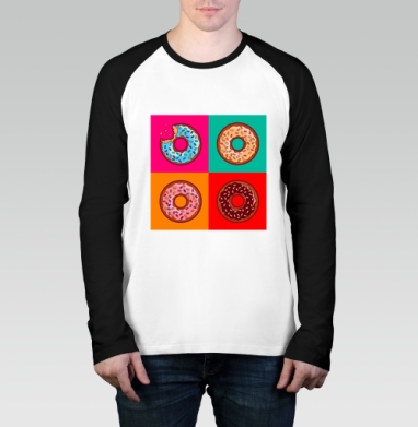 Pop art donut / Пончик в стиле поп-арт - Магазин футболок Lotoshnik