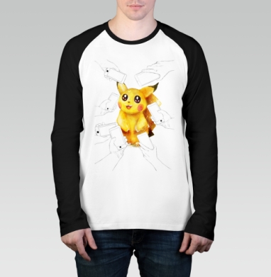 Pokemon, Футболка длинный рукав / Мужчинам / Реглан / Принт