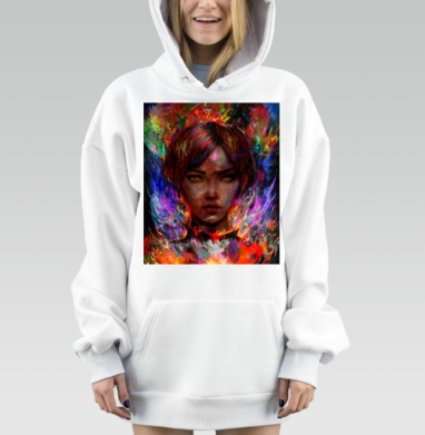 Женщина с огненным обликом и таинственной силой, Hoodie Mjhigh Dig, оверсайз, утепленная