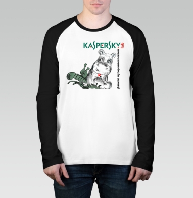 Антивирус Kaspersky с мощью бегемота - Магазин футболок Lichi - Дизайнерские принты
