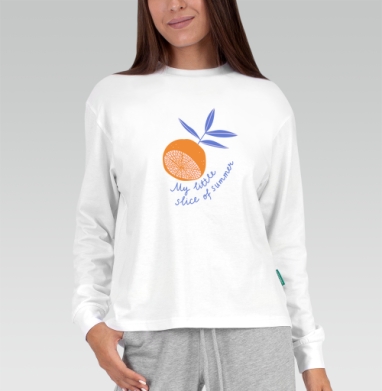 Нежный апельсин с надписью моя маленькая доля лета - Designed by Alenka Karabanova 