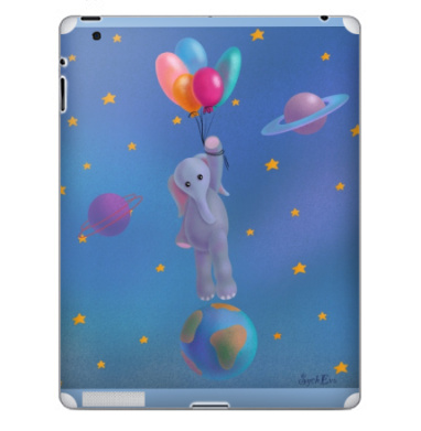 Волшебный слоненок с воздушными шарами в космосе - Наклейки на iPad, страница 9